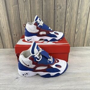 Nike Air Speed Turf Max 96 Shoes Boys 5.5Y White Blue Red Sneakers DZ4449-100